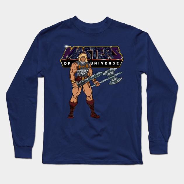 Battle Armor He-Man Long Sleeve T-Shirt by MauryAraya316